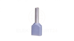 Końcówka tulejkowa izolowana TID 2x0,75mm2/8mm szara cynowana 00652 TID2x0,75L8 /100szt./