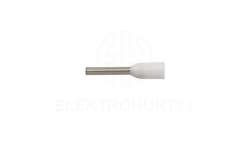Końcówka tulejkowa izolowana TI 0,5mm2/8mm biała cynowana TI0,5L8 /100szt./