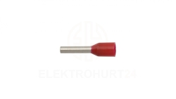 Końcówka tulejkowa izolowana 1mm2/8mm czerwona cynowana TI1L8 /100szt./