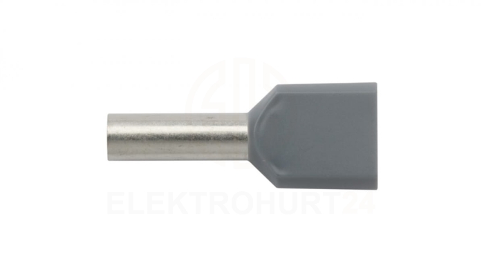 Końcówka tulejkowa izolowana HI 2X4/12 szara E08KH-02020102101 /100szt./