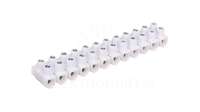 Listwa zaciskowa 12-torowa 6mm2 biała 034223