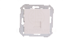 Simon 82 Pokrywa gniazda komputerowego pojedynczego RJ45 płaska z adapterem o przesłoną biała 82005-30