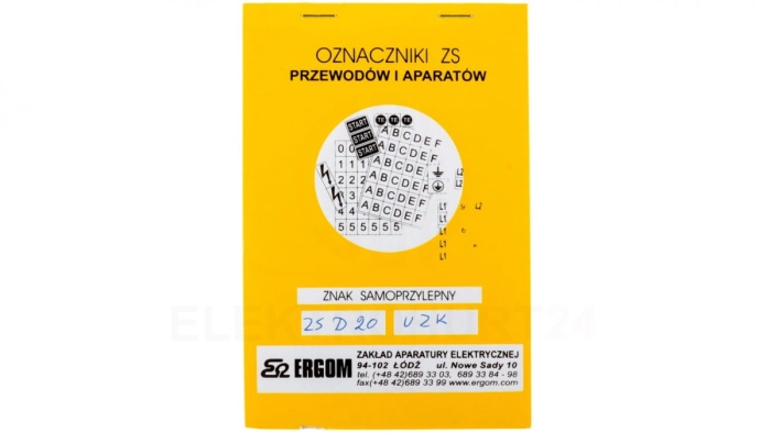 Znaki samoprzylepne ZS D20/UZK E04ZP-0203040420