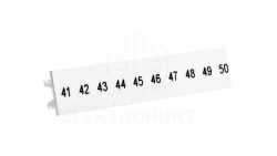 Oznacznik do złącz szynowych, opisówka ZB 5 numerowana od 41-50 kolor biały /10sztuk/