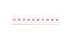 Oznacznik do złącz szynowych, opisówka ZB 5 numerowana od 21-30 kolor biały /10szt./