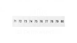 Oznacznik do złącz szynowych, opisówka ZB 5 numerowana od 71-80 kolor biały /10szt./