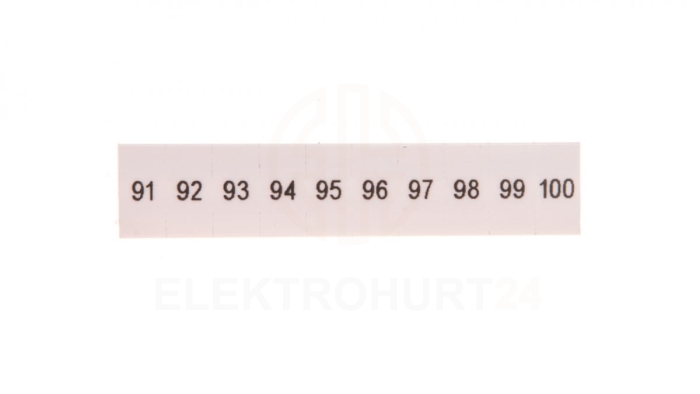 Oznacznik do złącz szynowych, opisówka ZB 5 numerowana od 91-100 kolor biały /10szt./