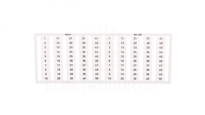 Ramka z oznacznikami 2x 1-50 209-666 /5szt./