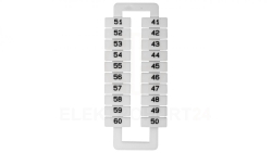 Oznacznik do złączek (EURO) 2,5-70mm2 /41-60/ biały 43192 /1 blister=20 szt/