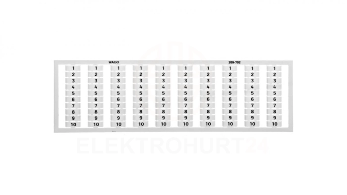 Ramka z oznacznikami 10x 1-10 209-702 /5szt./