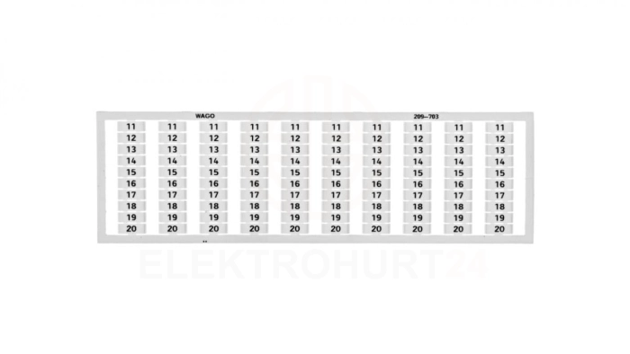 Ramka z oznacznikami 10x 11-20 209-703 /5szt./