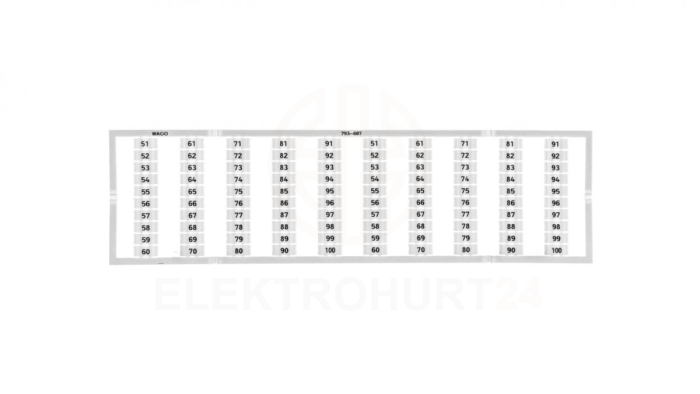 Oznaczniki WMB 2x 51-100 793-607 /5szt./