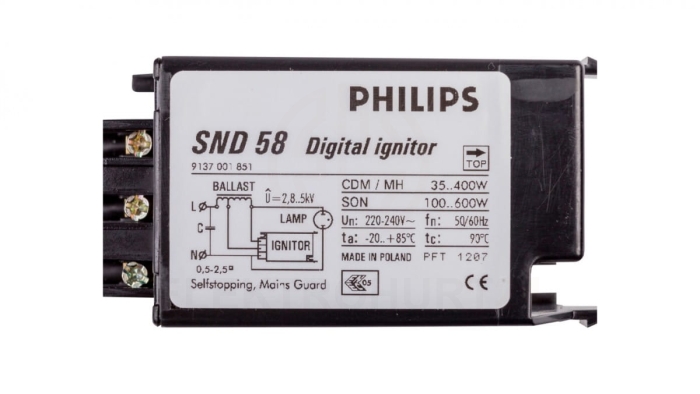 Zapłonnik 35-600W SND 58 do lamp SON/CDM/MH/HPI/HPA 8711500930682