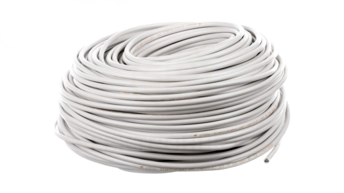 Przewód mieszkaniowy H03VV-F (OMY) 3x0,75 żo biały /100m/