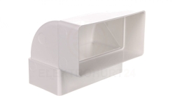 Kolano pionowe 90st. 110x55mm białe WP060 (pakowane woreczek z zawieszką)