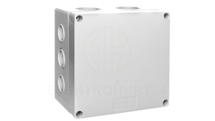 Puszka elektroinstalacyjna natynkowa 126x126x23mm tworzywo IP66 KSK 125 KA