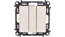 VALENA LIFE Łącznik potrójny kremowy 752203