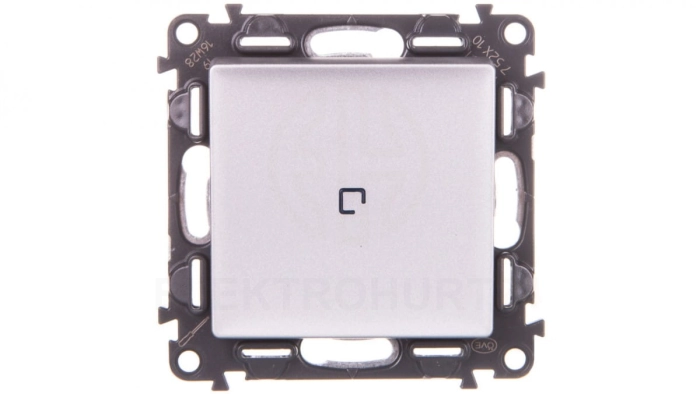 VALENA LIFE Łącznik jednobiegunowy z podświetleniem aluminium 752310