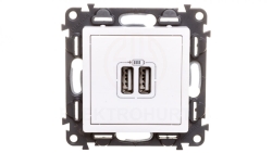 VALENA LIFE Ładowarka z gniazdem 2xUSB biały 753112