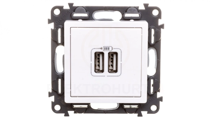 VALENA LIFE Ładowarka z gniazdem 2xUSB biały 753112