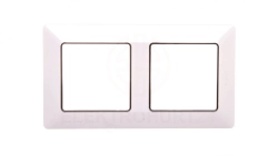 VALENA LIFE Ramka podwójna biała/chrom 754032