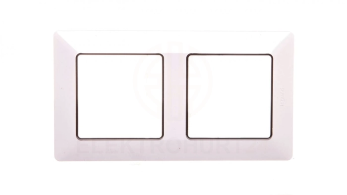 VALENA LIFE Ramka podwójna biała/chrom 754032