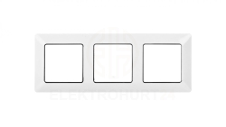VALENA LIFE Ramka potrójna biała/chrom 754033