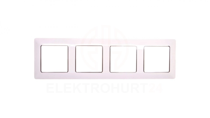 VALENA LIFE Ramka poczwórna biała/chrom 754034