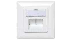 Gniazdo teleinformatyczne natynkowe 2x RJ45 STP kat. 5e DN-9002-N