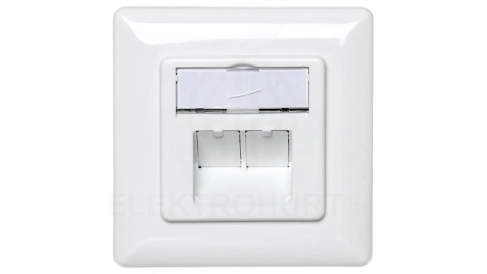 Gniazdo teleinformatyczne natynkowe 2x RJ45 STP kat. 5e DN-9002-N