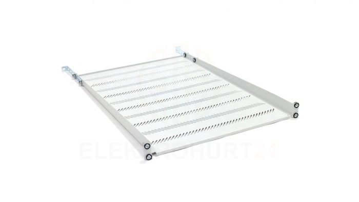 Półka 19 cali 1U G/650 szara (RAL 7035) z podporą TN-19-650-1U-GY