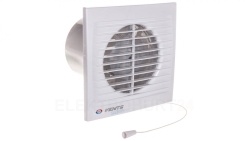 Wentylator osiowy fi 100 230V 5,6W 78m3/h 26dB cichy łożyska kulowe wyłącznik sznurkowy 100SILENTA-SVL