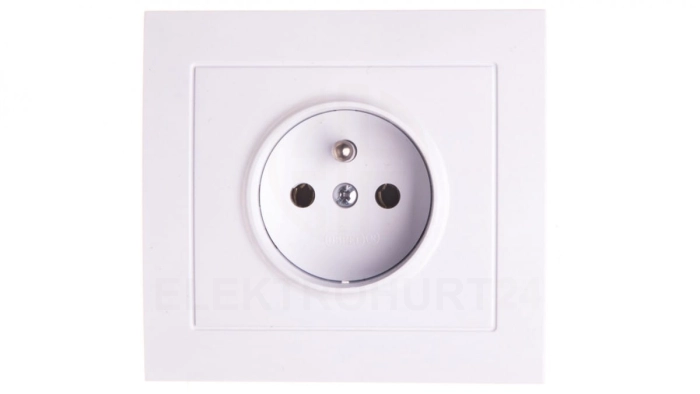 KIER Gniazdo pojedyncze z/u białe GP-1WZ/00