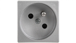 Simon Connect Gniazdo K45 pojeyńcze z/u 16A IP20, szybkozłącza, anodyzowane aluminium K22/8