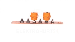 Szyna wyrównawcza 6xM10 Cu 5x40x278,5mm BigBar 5015832