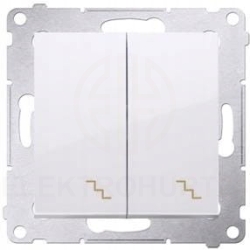 Kontakt Simon 54 Łącznik schodowy podwójny biały