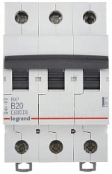 Legrand RX3 wyłącznik nadprądowy 3P B20A S303