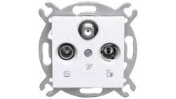 Karre Gniazdo Tv-Sat-Radio Końcowe, Kolor Biały / 90963641