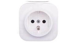 FORIX Gniazdo pojedyncze z/u 16A IP20 białe 782417