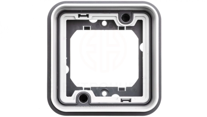 Berker W.1 Ramka pojedyncza do montażu podtynkowego IP55 szary 13283505