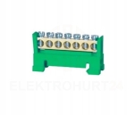 Listwa zerowa zaciskowa zielona mostek 7P 7N