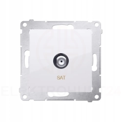 Simon 54 gniazdo antenowe sat pojedyn. typ F białe