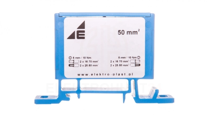 Złączka szynowa przelotowa 2-przewodowa 16-70mm2 niebieska ZP50 Cu / n 48.51