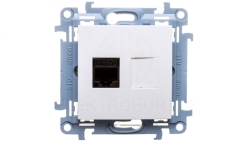 Simon 10 Gniazdo komputerowe pojedyncze RJ45 kat.5e białe C51.01/11