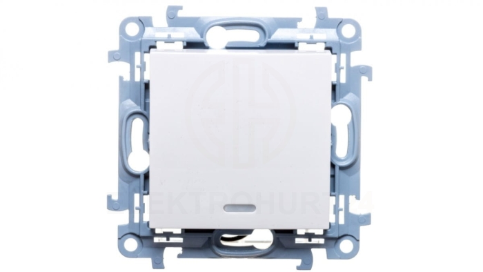 Simon 10 łącznik jednobiegunowy z podświetleniem LED 10AX IP20 biały CW1L.01/11