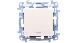 Simon 10 łącznik jednobiegunowy z podświetleniem LED 10AX IP20 kremowy CW1L.01/41