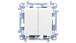 Simon 10 Łącznik świecznikowy z podświetleniem LED 10AX IP44 biały CW5BL.01/11