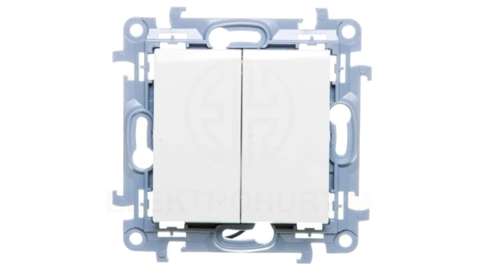 Simon 10 Łącznik świecznikowy z podświetleniem LED 10AX IP44 biały CW5BL.01/11