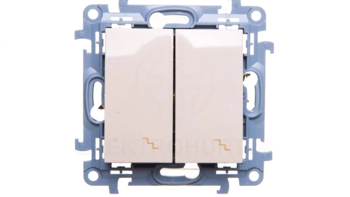 Simon 10 Łącznik schodowy podwójny 10AX kremowy CW6/2.01/41