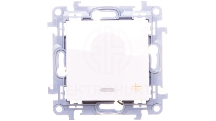 Simon 10 Łącznik krzyżowy z podświetleniem LED 10AX IP20 biały CW7L.01/11
